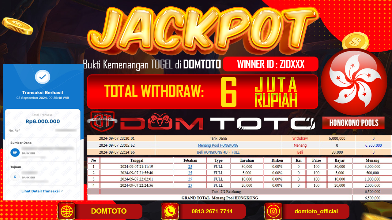 JACKPOT HONGKONGPOOLS 2D 07 SEPTEMBER2024